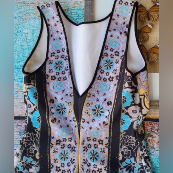 Clover Canyon Floral Striped Bodycon Midi Dress XS - Picture 3 of 3